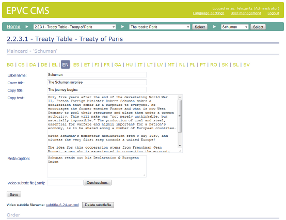 EPVC CMS – Treaty Table