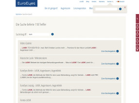 EuroEyes.de – Suchfunktion