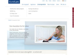 EuroEyes.de – Responsive-Darstellung Desktop